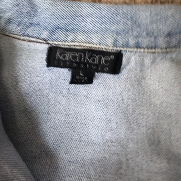 Custom Hand Painted Palmistry Denim Vest - Large - Picture 7 of 8